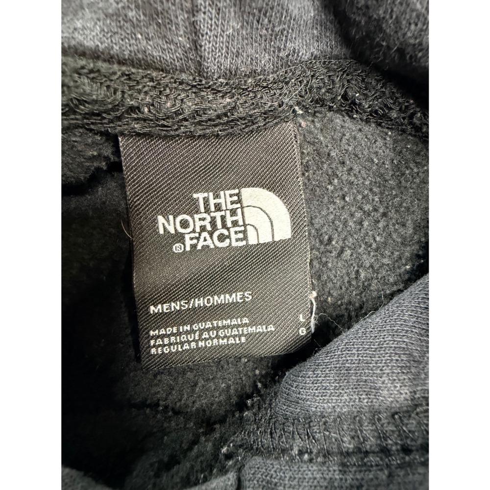 The North Face Mens Hoodie Large Black Pullover‎ Big Logo Fleece Sweatshirt L - Picture 6 of 7